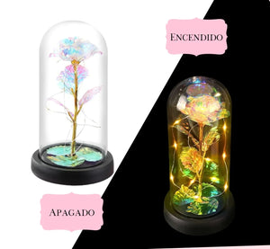 ROSA ETERNA DE CRISTAL CON LUZ LED