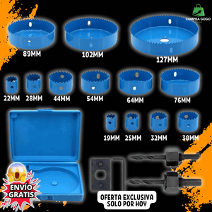 Set de Brocas Corona Perforadoras
