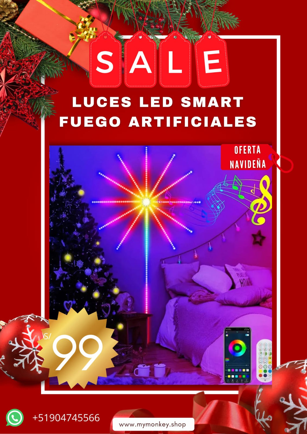 LUCES LED SMART (FUEGOS ARTIFICALES)