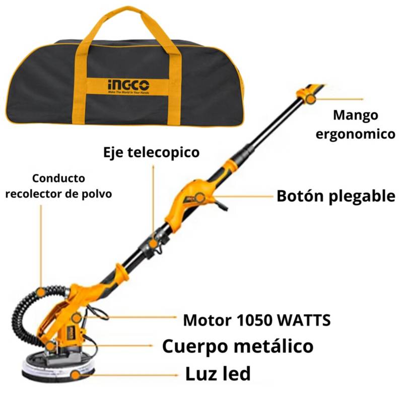 lijadora de pared 1050w ingco