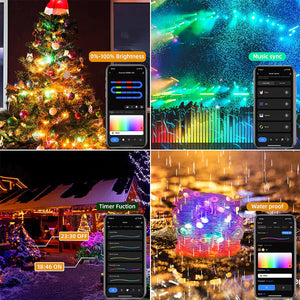 Luces LED inteligentes Wifi Bluetooth para Árbol de Navidad RGB